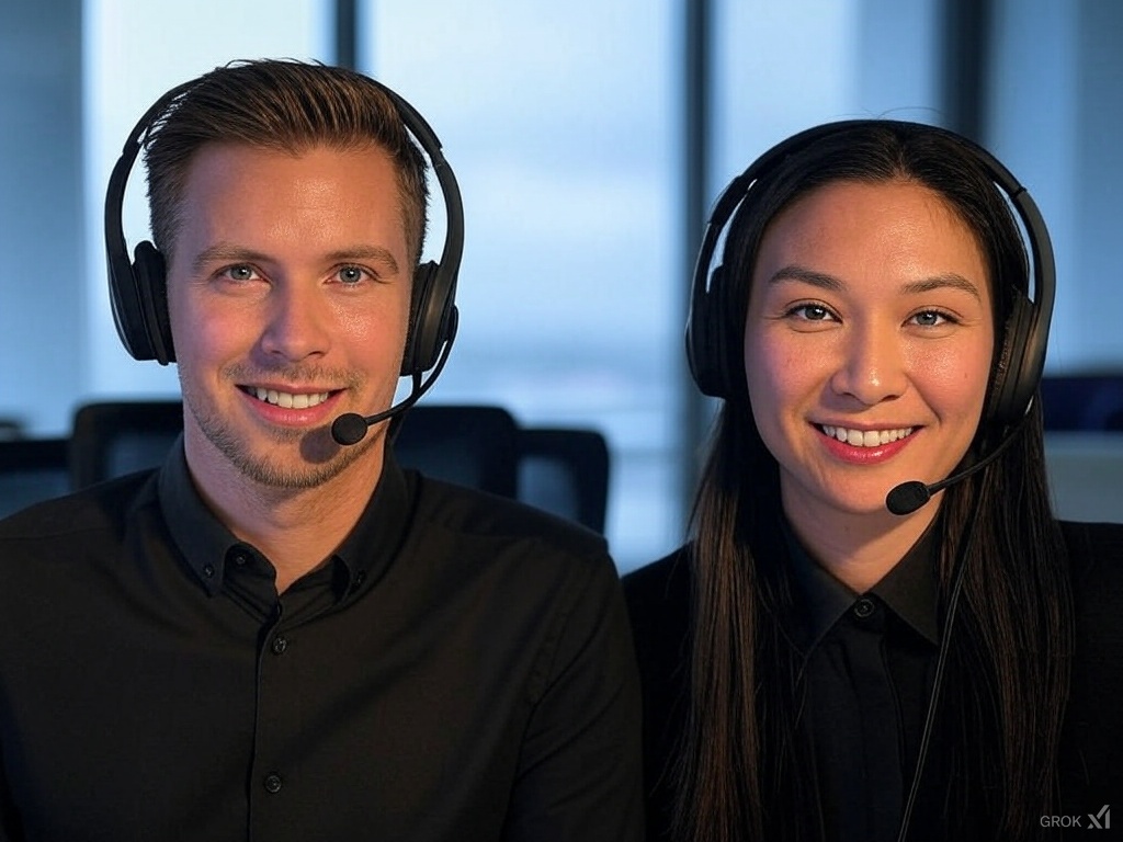 TidyCalls care team — AI-assisted operators handling voice and chat